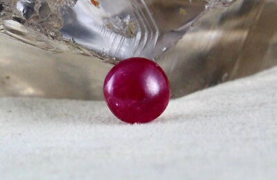 Certified Gtl Natural Untreat Burmese Ruby 6.21 Ct Round Cabochon Gem Ring