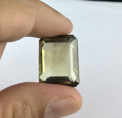 Natural Lemon Smoky Quartz 101.70ct Octagon 2 Pcs Big Gemstone Pendant