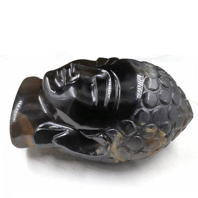 Natural Smokey Quartz Buddha Head Gemstone 8480 Ct Statue 6.5 In Home Decor