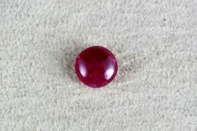 Certified Gtl Natural Untreat Burmese Ruby 6.21 Ct Round Cabochon Gem Ring