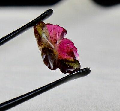 Certified Natural Multi Tourmaline Carved Flower Pendant 10.84 Cts Design