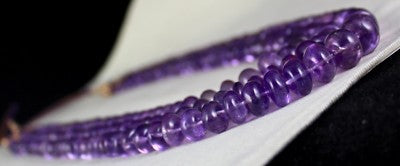 Certified 14mm Natural Amethyst 1039ct Round Beads Fashion Necklace For Women