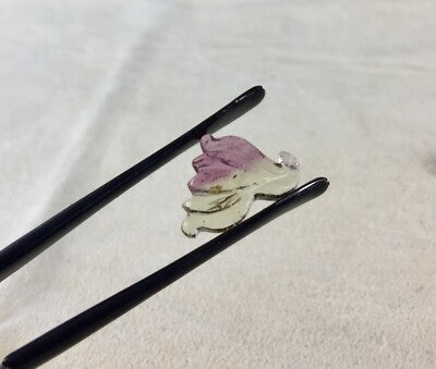 Natural Tourmaline Carved Leaves Pair 7.83 Ct Multi Gemstone Earring Designing