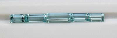 Certified Natural Aquamarine Baguette Cut 5 Pcs 5.99 Ct Gemstone Ring Pendant