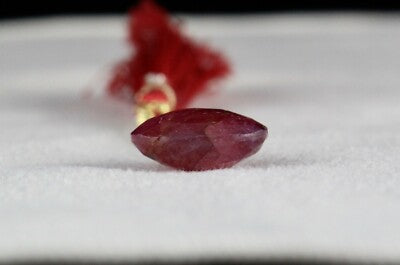 Certified Natural Ruby Beads Faceted Heart Drops 5 Pcs 118ct Gemstone Hanging