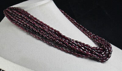 Exclusive Natural Red Garnet Beads 1135 Ct Sterling Silver Fancy 12 L Necklace