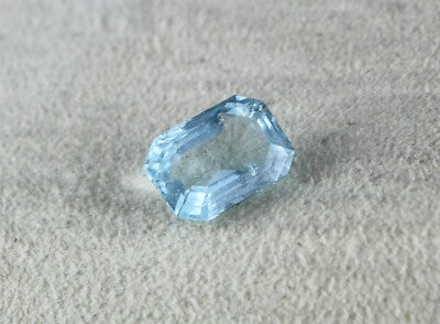 Natural Blue Aquamarine 4.57cts Octagon Gemstone For Ring Pendant Designing
