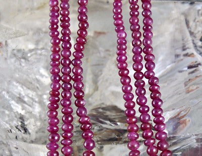 Natural Untreated Ruby 169 Ct Round Gemstone Beads Necklace For Ladies