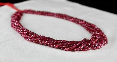 Certified Natural Spinel Beads Necklace 10 L 452 Ct Red Gemstone For Women