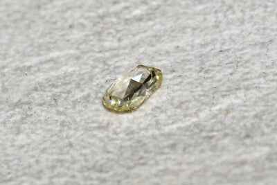 Certified Natural Rose Cut Yellow Diamond 0.91 Ct Oval Stone For Ring Pendant