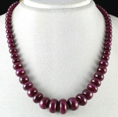 Certified Natural Untreated Ruby Beads 461 Ct Statement Gemstone Necklace