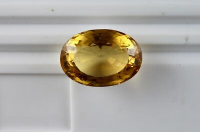 Certified 32mm Oval Cut Natural Citrine Pendant 87.60ct Top Gemstone For Women
