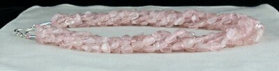 Natural Rose Quartz 897 Carats Beaded Cabochon Gemstone Necklace Strings