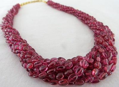 Certified Natural Vintage Spinel Beads 419ct Silver Necklace For Engagement