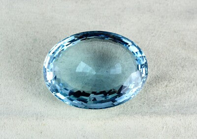 Certified Oval Blue Topaz 257 Ct Pendant 44x34mm Semi Precious Gemstone Women