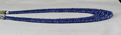 Certified Natural Blue Sapphire Beads 477 Ct Round Gemstone Finest Necklace
