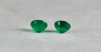 Certified Natural Zambian Emerald Round Pair 4.41 Ct Loose Gemstone Earring