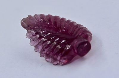 Pink Tourmaline Carved Leaf Gemstone 25.49ct For Designing Pendant