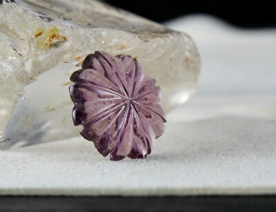 Natural Pink Tourmaline 5 Pcs Carved Flower Gemstone Set 37.10ct Designing