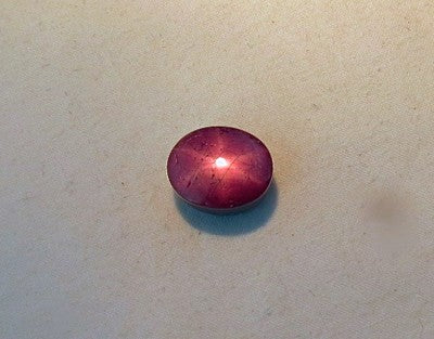 Certified Natural 6 Line Star Ruby 11.90ct Oval Cabochon Gem For Ring, Pendant
