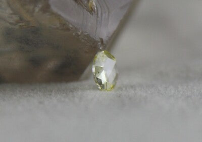 Certified Natural Rose Cut Yellow Diamond 0.71ct Round Gem For Ring Pendant
