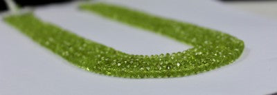 Natural Peridot Faceted Round Beads 389 Ct Green Gemstone Necklace