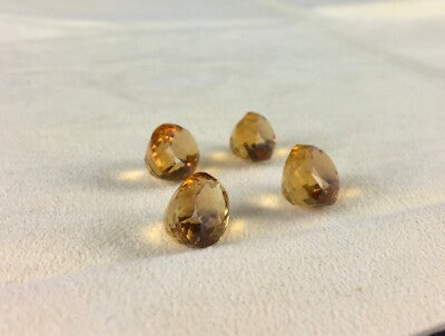 Natural Yellow Citrine Oval Cut Set 4 Pcs 27.19 Ct Gemstone Earring Pendant