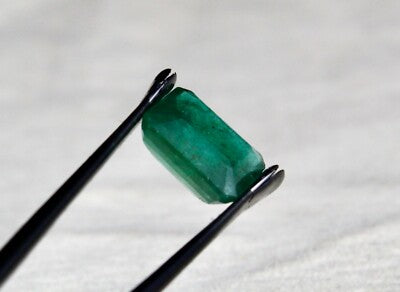 Certified Emerald Octagon 7.71 Ct Gemstone Ring Pendant In Sterling Silver