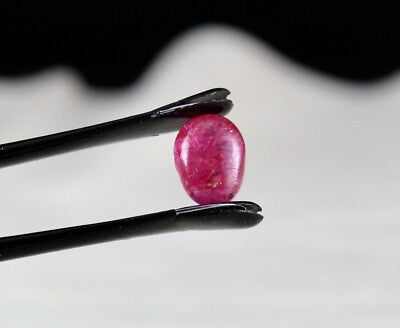 Certified Natural Burmese Ruby Pear Cabochon 4.62ct Gemstone Pair Earring Design