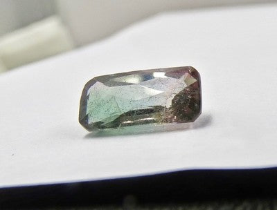 12x6 Mm Natural Multi Tourmaline 3.09 Ct Rectangle Ring Pendant Gemstone