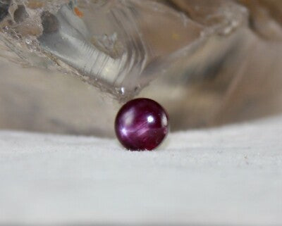 Certified Natural 6 Line Star Ruby Round Cabochon 2.66ct Gemstone For Ring