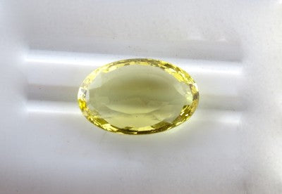 Certified Natural Yellow Aquamarine Heliodor 12.79ct Oval Ring Pendant Silver