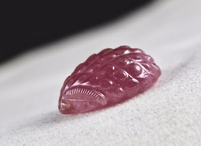Gtl Certified Natural Pink Tourmaline 57.64 Ct Grapes Carved Gemstone Pendant
