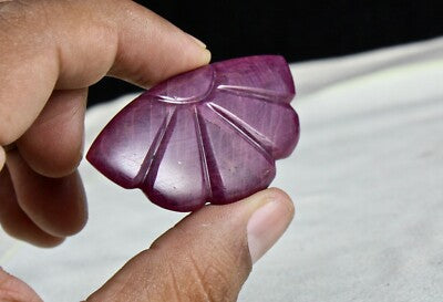 Handcrafted Natural Ruby 110ct Carved 32x58mm Gemstone Pendant Design