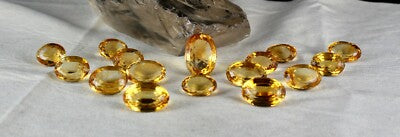 Certified Yellow Citrine Oval Cut 16 Pcs 256ct Gemstone Necklace For Women