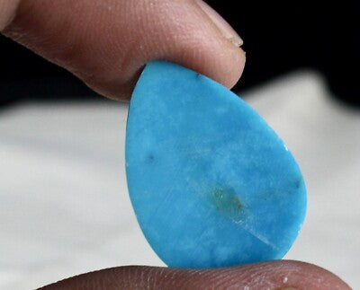 Natural Arizona Turquoise 13.22ct Pear Cabochon Gemstone For Ring Pendant
