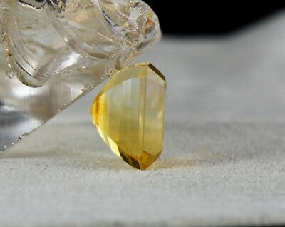 Natural Yellow Citrine 16x12mm 15.97ct Rectangle Gemstone Pendant Ring