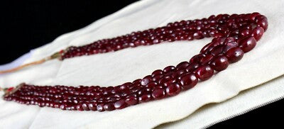 Certified Natural Red Spinel Cabochon Beads 766 Ct Gemstone Party Necklace