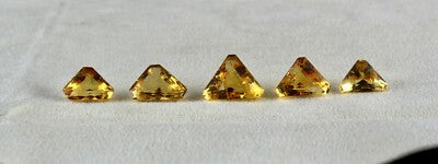 Natural Yellow Citrine 24.16ct Fancy Cut 5 Pcs Loose Gemstone Set