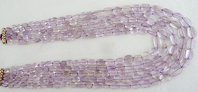 Natural Pink Amethyst 689ct Cabochon Beads Gemstone Necklace For Women