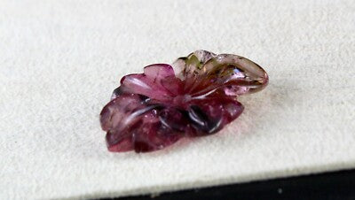 Natural Multi Tourmaline Flower Carved Pendant Brooch 18.99 Ct Gemstone Design