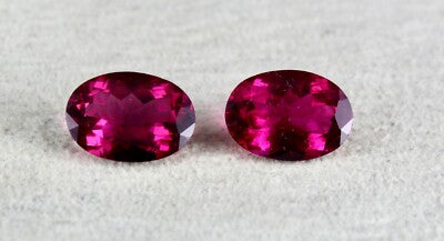 Certified Natural Pink Tourmaline Oval Pair 10.60 Ct Loose Gemstone Earrings