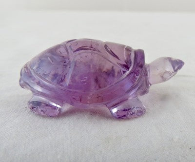 Natural Brazilian Amethyst 80 Ct Tortoise Gemstone Statue For Home Decor