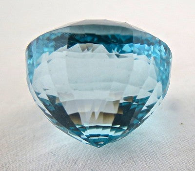 Certified Classic Blue Topaz Oval 123 Ct 27x24mm Gemstone Pendant