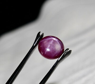 Certified Natural 6 Line Star Ruby 5.68 Ct Round Cabochon For Ring Pendant