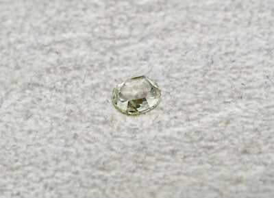 Certified Natural Yellow Diamond Oval Rose Cut 0.65ct Stone For Ring Pendant