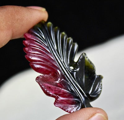 Certified Natural Multi Tourmaline Leaf 54.90ct Pendant Brooch For Designing