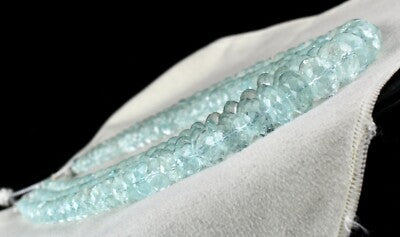 Certified Aquamarine Necklace 3L 1241 Cts Natural Blue Faceted Gemstone Beaded