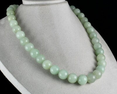 Certified Natural Aventurine Jade Necklace 1006 Ct Beaded Gemstone String