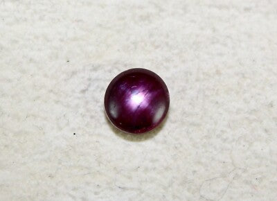 Certified Natural 6 Line Star Ruby Round Cabochon 2.66ct Gemstone For Ring